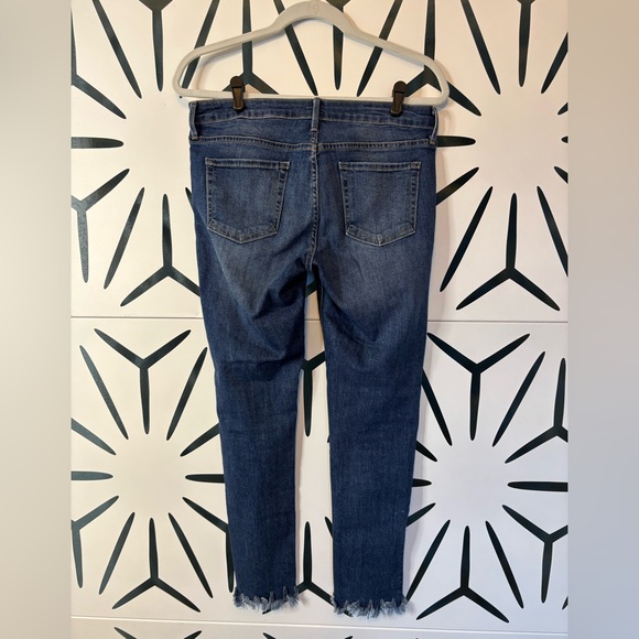 Just Black Straight Leg Jeans – Distressed Raw Hem- Size 29 - Picture 6 of 15